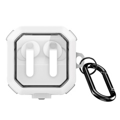 Чехол с рамками белого цвета из TPU и PC для наушников Samsung Buds4 и Buds 4 Pro, серия SECD Series Case от Dux Ducis