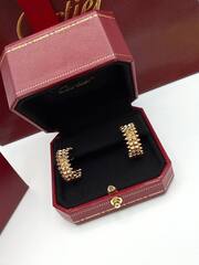 Серьги Конго CARTIER CLASH два ряда двигающихся шипов VGOLD без вставок