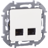 Розетка компьютерная двойная RJ45 категория 5e UTP - Legrand Inspiria - белый — фото 10
