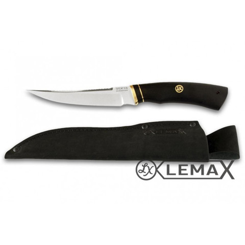 Нож рыбацкий Lemax 95Х18, чёрный граб