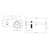 Gessi Anello 63389#299 Смеситель настенный, с изливом 194-214 мм, цвет Black XL (внешняя часть)