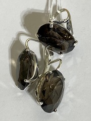 Озеро (кольцо + серьги из серебра)