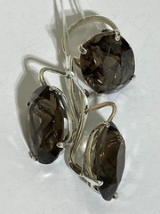 Озеро (кольцо + серьги из серебра)
