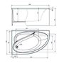 Timo Iva IVA1595L Акриловая ванна 150x95, цвет: белый