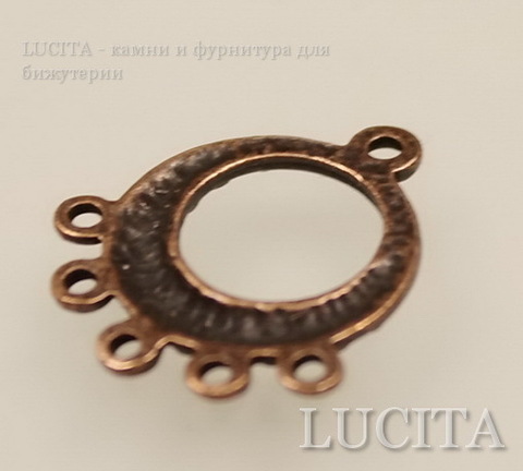 Коннектор (1-5) 20х15 мм (цвет - античная медь), пара