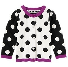 GYMBOREE Кофта вязаная на пуговицах в горошек ДВ45