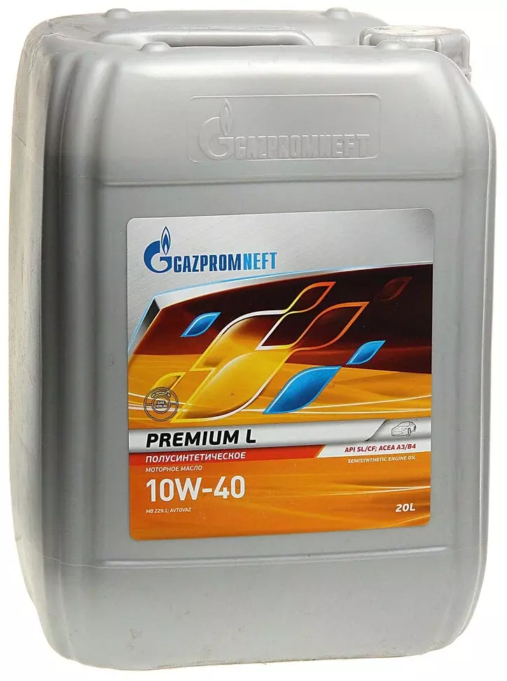 Полусинтетическое моторное масло Газпромнефть Premium L 10W-40, 20 л