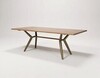 Стол RI010 Brass metal base & Light Grey Ash — фото 1