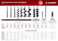 ЗУБР d 60 - 150 мм, 43 см3, 1 оператор, мотобур (бензобур) (МБ1-150)