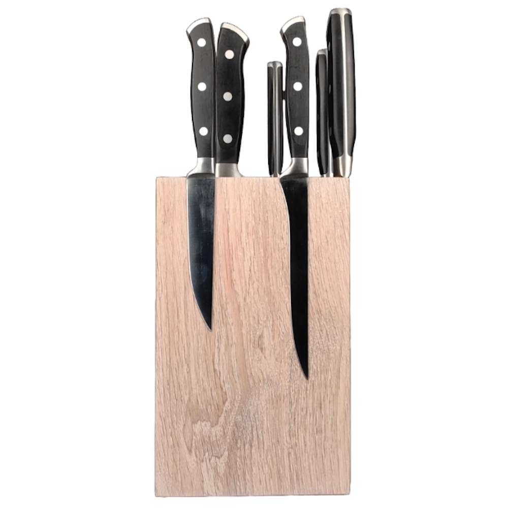 Подставка настольная магнитная для 6 ножей Woodinhome KS003SOW, дуб