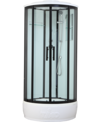 Timo Standart T-6680B Душевая кабина 80*80*220 Black фото