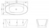 BelBagno BB403-1700-850 Отдельностоящая акриловая ванна в комплекте со сливом-переливом, 170x85, цвет: белый