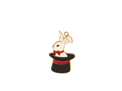 Новогодняя игрушка Кролик в шляпе