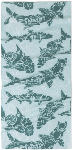 Картинка бандана-труба Buff CoolNet Salt Seagrove Green - 2