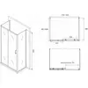 Abber Schwarzer Diamant AG30180B-S100B-S100B Душевой уголок, цвет: чёрный