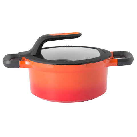 Кастрюля с крышкой 20см 2,8л Gem red