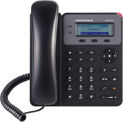 Grandstream GXP1610P (POE, блок питания не входит в комплект) - IP телефон. 2 SIP аккаунта, 2 линии, нет подсветки экрана