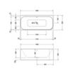 Duravit 791219000001000 Слив-перелив квадратно-овальный, цв. Хром