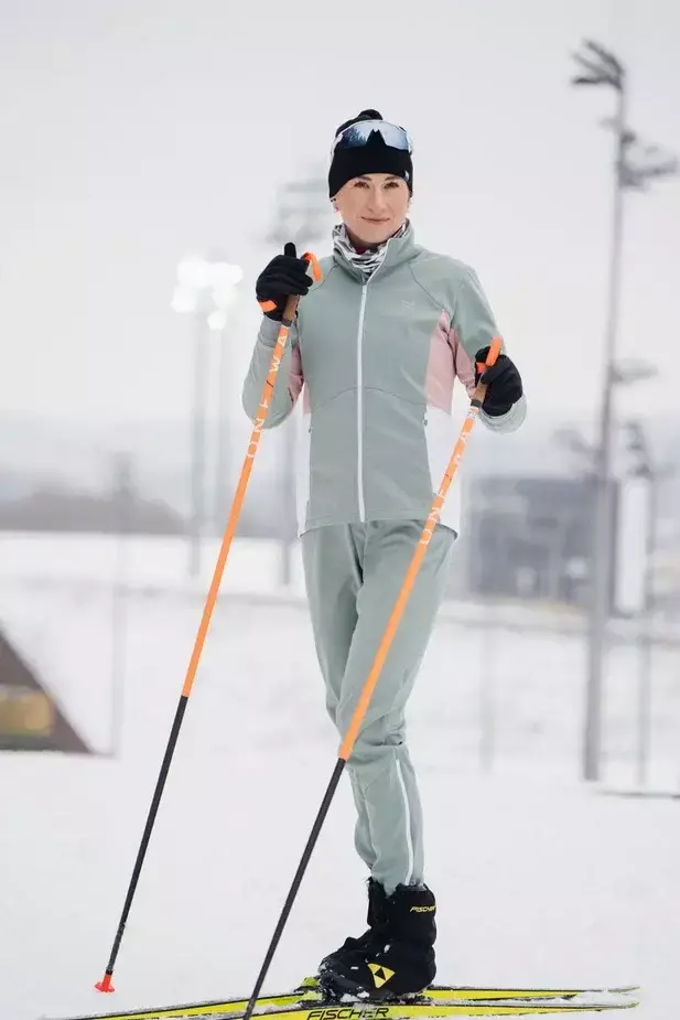 УЦЕНКА-Женские тренировочные лыжные брюки Nordski Pro ice mint - 11