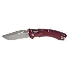 Фото Складной нож Microtech Amphibian 137RL-10APFLMR, сталь M390MK, рукоять алюминий, бордовый