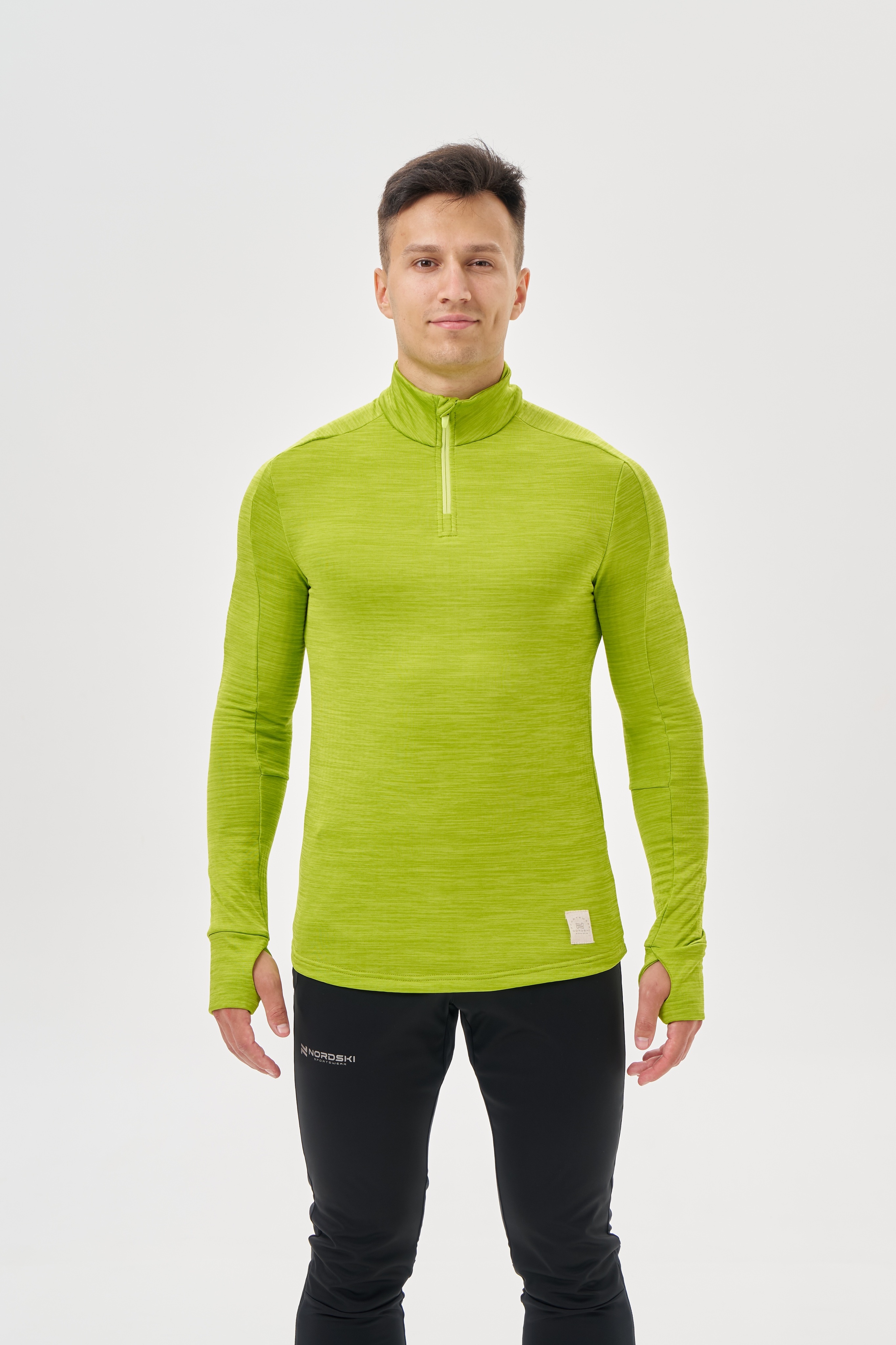 Мужской утепленный лонгслив Nordski Impulse lime