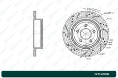 Диск тормозной перфорированный вентилируемый G-brake GFR-20116R правый