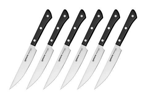 Набор стейковых ножей 6 в 1 Samura Harakiri SHR-0260B/K
