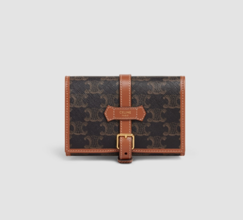 Мешочек для украшений CELINE из холста TRIOMPHE и телячьей кожи