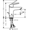 Hansgrohe Logis Loop 71151000 Смеситель для раковины однорычажный с донным клапаном