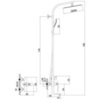 Lemark LM4962CW Душевая система с верхним душем 30х20 см и поворотным изливом 14 см, высота 1,3м, латунь/хром/белый