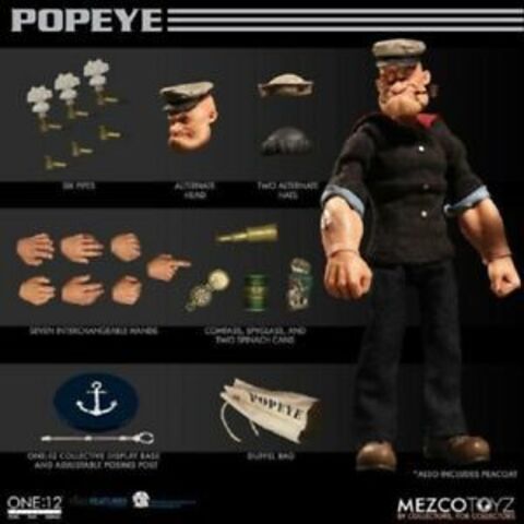 Фигурка Моряк Попай коллекционная масштаб 1/12