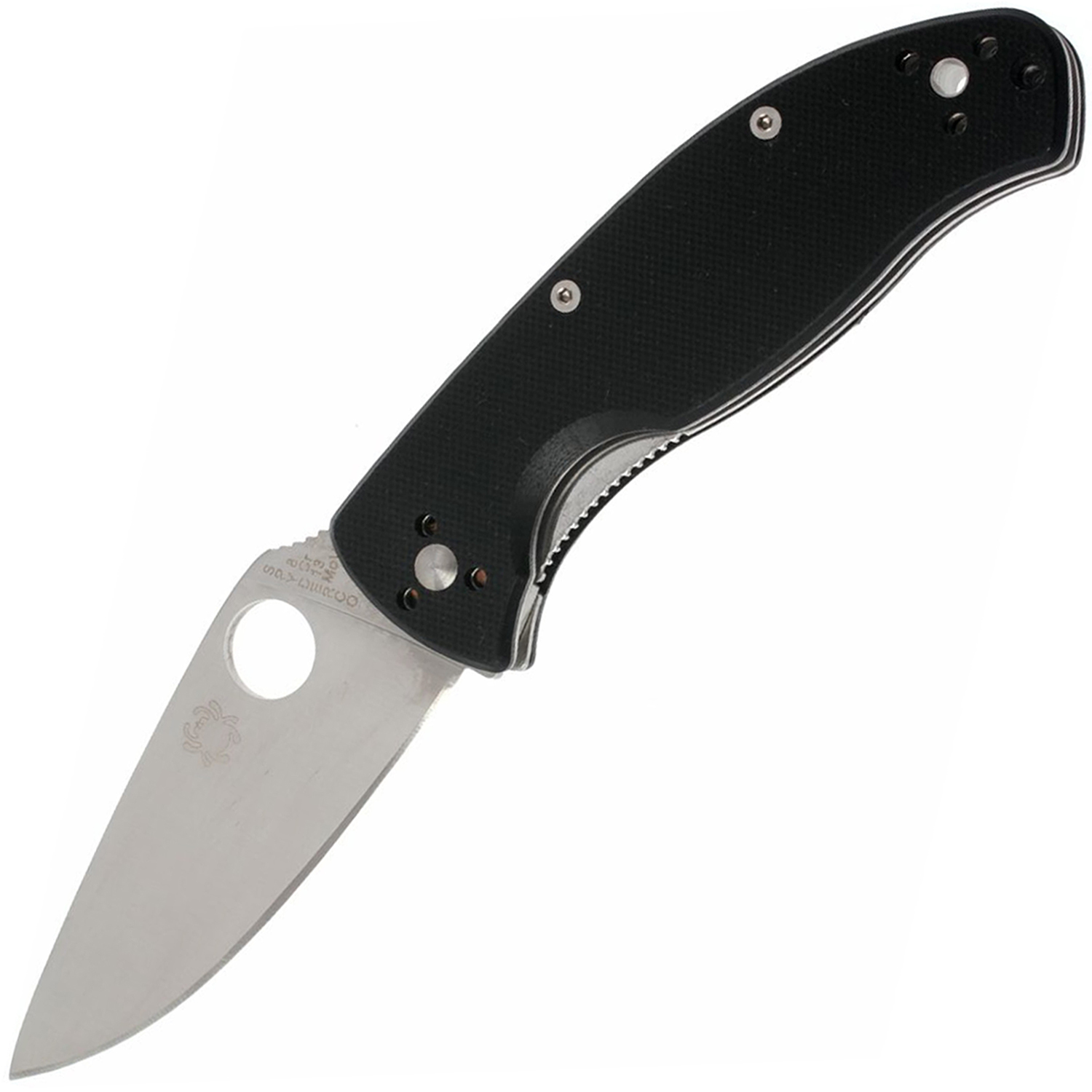 Складной нож Spyderco Tenacious, сталь 8Cr13MOV Satin Plain, рукоять стеклотекстолит G10, чёрный