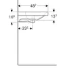 Geberit Acanto 500.624.01.2 Раковина с полкой, 90x48.2см, белый