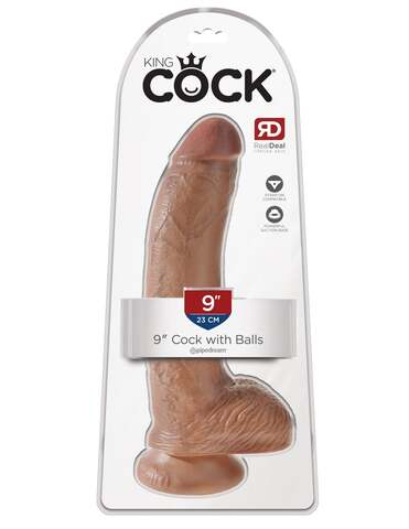 Фаллоимитатор King Cock 9" Cock with Balls - Tan Pipedream 550822PD