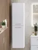 BelBagno DUE-1500-2A-SC-BM-P DUE Шкаф подвесной с двумя распашными дверцами с доводчиками, с двумя полками, универсальный, Белый металлик, 400x300x1500