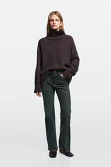 Massimo Dutti Джинсы-клеш со средней посадкой, темно-синий