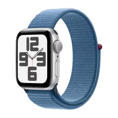 Умные часы Apple Watch SE 2 (2023) GPS, 40mm, Aluminium Case with Sport Loop, Silver/Winter Blue (Серебристый/зимний синий)