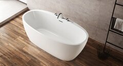 BelBagno BB404-1700-800 Отдельностоящая акриловая ванна в комплекте со сливом-переливом, 170x80, цвет: белый фото