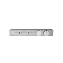 Gessi Hi-Fi 63024#031 Термостат для душа, с вкл. до 3 источников одновременно (внешняя часть), с полкой из черного мат. стекла, цвет: хром фото