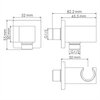 WasserKRAFT A5551.184.237.213 Встраиваемый комплект для биде со шлангом, цвет: золото