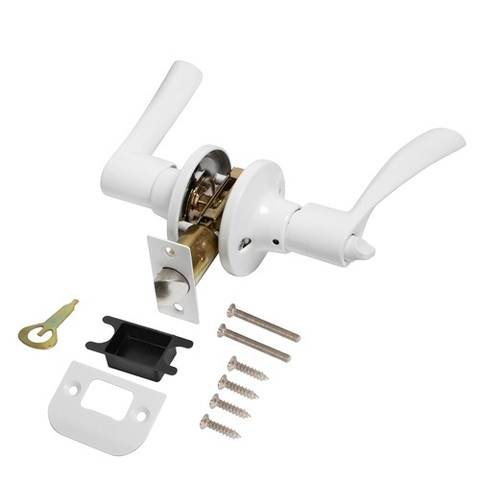 Ручка защелка PUNTO DK610 WH-BK (фик.) белый /49543/