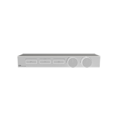 Gessi Hi-Fi 63024#279 Термостат для душа, с вкл. до 3 источников одновременно (внешняя часть), с полкой из черного мат. стекла, цвет: White CN фото