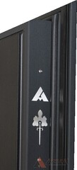 Входная металлическая дверь с зеркалом АРМА Сидней Лайт дуб антик / 12 зеркало Макси Кварц черный