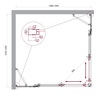 BelBagno Luce LUCE-AH-22-130/125-C-CR Душевой уголок, 130x125, цвет: хром
