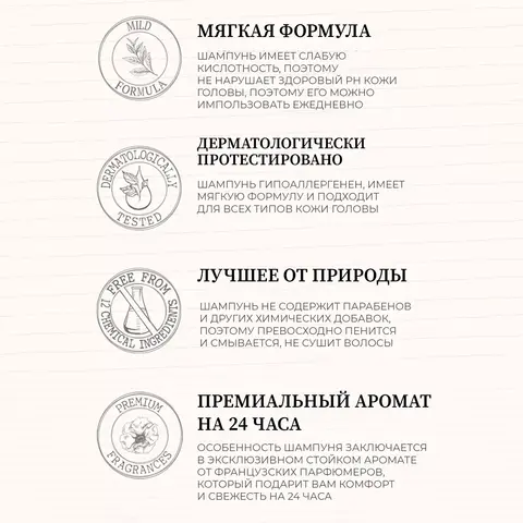 ПАРФЮМИРОВАННЫЙ ШАМПУНЬ ДЛЯ ВОЛОС JMELLA IN FRANCE SPARKLING ROSE HAIR SHAMPOO, 500 МЛ