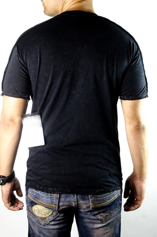 Affliction | Футболка мужская WINDTALKER SLIT NK Tee A14941 спина