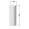 Duravit Happy D.2 Plus HP1261R2222 + ТОП HP030002222 Пенал подвесной 1336x400x360мм 1 дверь, 3 стекл. полки, DX с Декоративным Топ 16x403x364мм, цвет: белый глянцевый