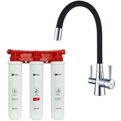Lemark Comfort LM3075C085 Смеситель для кухни (хром черный) + Фильтр BASIC для очистки воды фото
