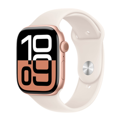 Умные часы Apple Watch Series 10 GPS, 46mm, Rose Gold Aluminium Case with Sport Band S/M, Light Blush (Розовый)