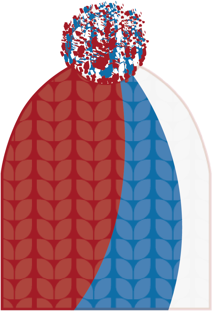 Nordski Knit лыжная шапка colour red-blue